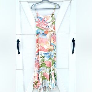 Paper Heart Anthropologie Coastal Tequila Sunrise Maxi Dress